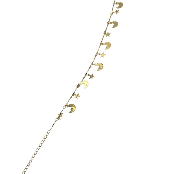 Gold filled Moon and Star Anklet - Picture 4 of 4